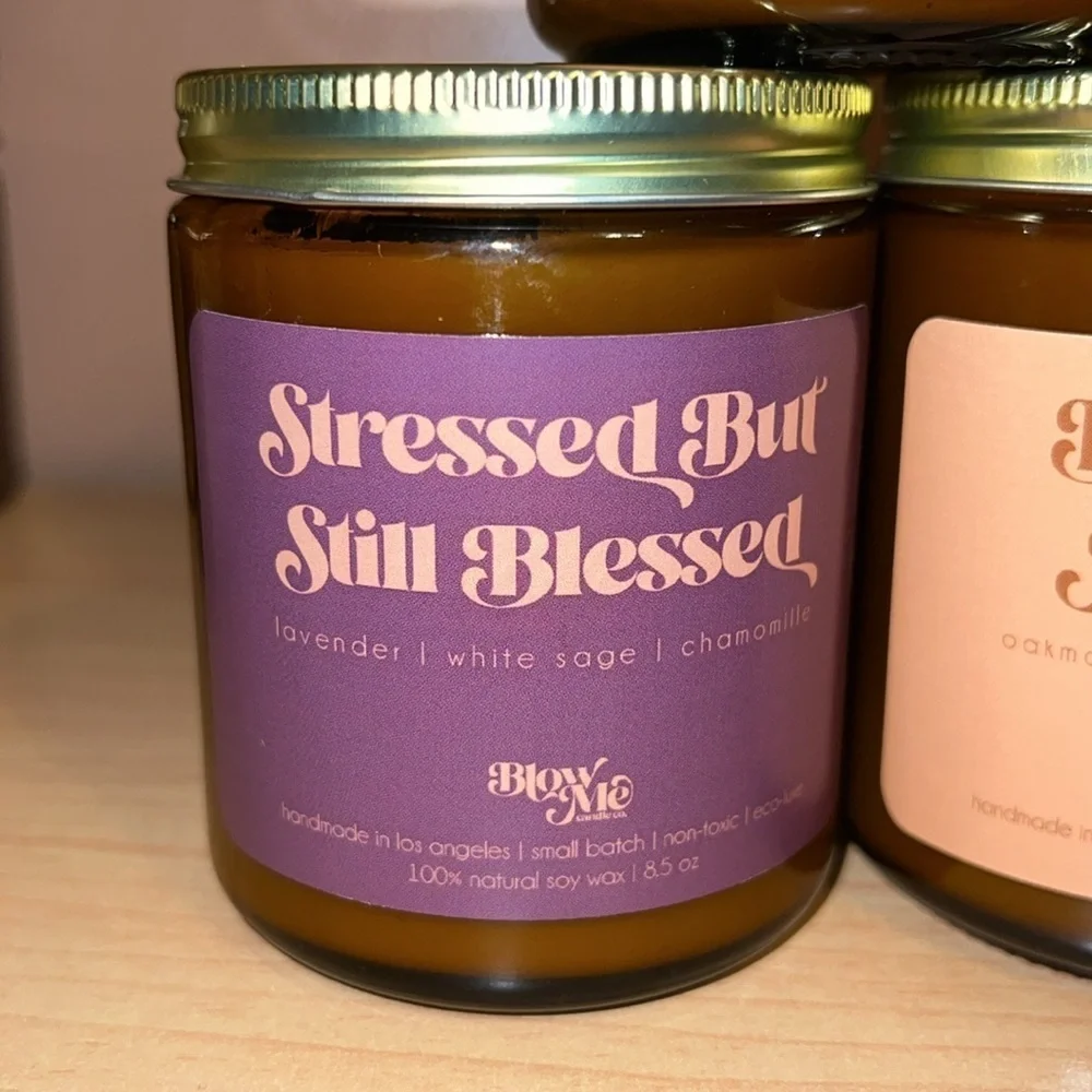 All natural soy wax, wood wick candles